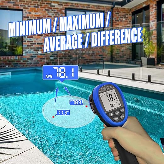 BTMETER BT-1500 Non-Contact Pyrometer 30:1 Industrial Laser Thermometer Gun, -58℉ to 2732℉ (-50℃ ~ 1500℃) High Temp Infrared Thermometer (NOT for Human)