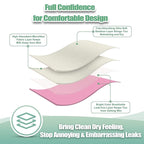 Nursing Breast Pads (14 Pack) + Laundry Bag & Travel Storage Bag, 4.7 inch Option - Washable & Reusable Breastfeeding Nursing Pads (Gentle, Large, Daytime Use)