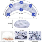Chilling Home Nursing Pillow for Breastfeeding, Baby Nursing Pillow for Newborn, Nursing Essentials for Bottle and Breastfeeding, Breast Feeding Pillows Support for Mom and Baby with Removable Cover