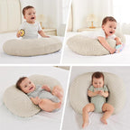 Nursing Pillow for Bottle and Breastfeeding, Ergonomic Comfort Nursing Essentials for Mom and Baby, Feeding Support Pillow with Removable Cover, Easier and Healthier Nursing (Fog)
