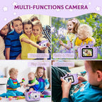 Kids Camera Toys for 3 4 5 6 7 8 9 10 11 12 Years Old Boys/Girls, Kids Digital Camera for Toddler with Video, Birthday Festival for Kids, Selfie Camera for Child, 32GB TF Card