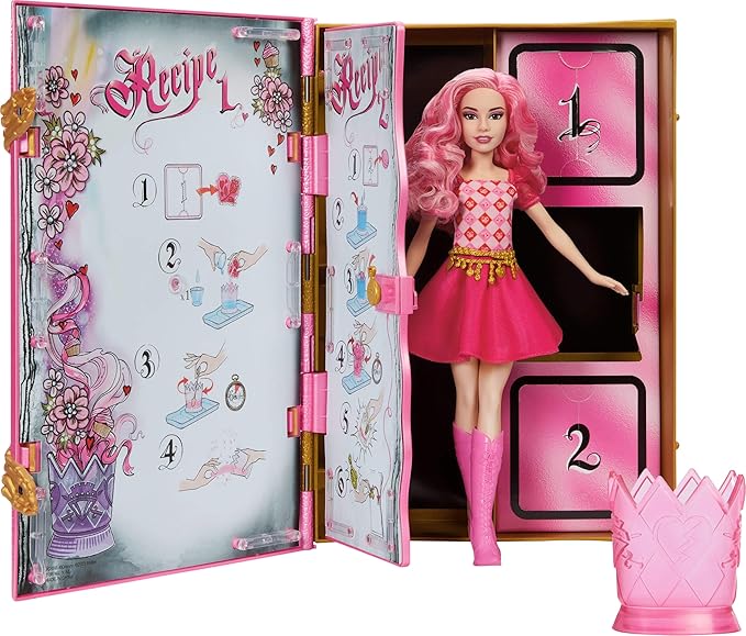 Mattel Disney Descendants: The Rise of Red Doll & Playset, The Sorcerer’s Cookbook with Bridget, Young Queen of Hearts, Reveals with Fizz & Slime
