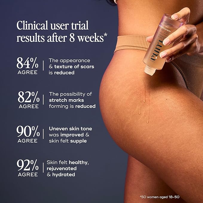 Luna Daily Stretch Mark Body Oil | Hydrating Treatment for Scars, Discoloration & Uneven Skin Texture | Vitamin C & Coconut Oil Nourish Dry Skin | Clinically Proven, Pregnancy Safe for Women, 300ml