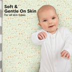 KeaBabies 2-Pack Baby Crib Sheets for Boys, Girls - 52x28 Viscose Derived from Bamboo Toddler Bed Sheets Neutral, Fitted Crib Mattress Cover for Standard Baby Bedding, Soft & Cozy (Foxtrot)