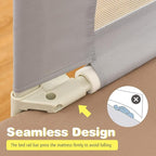 HONEY JOY Bed Rail for Toddlers, 69-in Extra Long, Portable Safety Bed Guardrail w/Side Pocket, Baby Bed Rail Guard, Fit King & Queen Full Twin Size Bed Mattress (69 INCH, Gray)