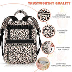 Baby Diaper Bag Backpack Travel Diaper Bags for Baby Girl Boy Large Capacity Baby Bag Backpack for Women Leopard Print
