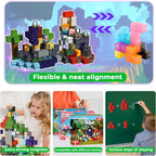 200 PCS 0.8in Magnetic Blocks - Magnet Toys for Kids, Magnetic Building Blocks Cubes, Stacking Magnets, School STEM Toys Birthday Gifts for Boys and Girls Age 3+ Years Old (Theme: Portal)