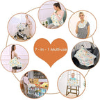 Multi-use Carseat Covers Breastfeeding Cover - Car Seat Covers for Babies, Stretchy Carseat Canopy Cover, Boys and Girls Shower Gifts (Colours Dinosaur)