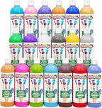 Colorations Paraben-Free Washable Tempera Paint Set, 19 Colors, Non-Toxic, Vibrant, Kids' Art Supplies