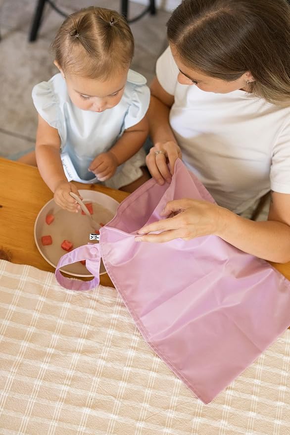 Tiny Twinkle Mess-Proof Waterproof Wet Dry Bag | 2-Pack Reusable Wet Bags for Swimsuits & Baby Clothes | Leakproof Wet Bag for Travel & Diaper Changes for Baby (Unicorn)