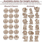 Personalized Wooden Ruler Growth Chart for Kids with Height Markers, Custom Name Growth Chart Hanging Decor for Baby Boy & Girl, Family Measuring Board Wood, Wall Meter for Children (56 in x 3,5 in)