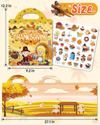 Benresive Reusable Sticker Books for Kids 2-4, Sticker Books for Toddlers 1-3 2-4, Toddler Travel Toys Activities Crafts Gifts - Thanksgiving