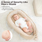 Baby Lounger - Infant Lounger Pillow for Newborn 0-24 Months, Soft, Breathable & Portable Baby Lounger Pillow for Boys & Girls, Cozy Baby Floor Seat for Home & Travel (Beige)
