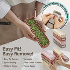 Silicone Freezer Trays with Lid, 1.7oz 4 Section - Leak Proof Silicone Freezer molds for Homemade Baby Food Breastmilk, Purees, Vegetables, Baby Food Jars Ice Tray with Lid BPA Free Pastel Pink