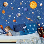 Solar System Wall Decals Glow in The Dark Stars 780 PCS, Glowing Planets Stickers for Ceiling, Nursery Wall Stickers for Bedroom, Kids Room Decorations (Blue)
