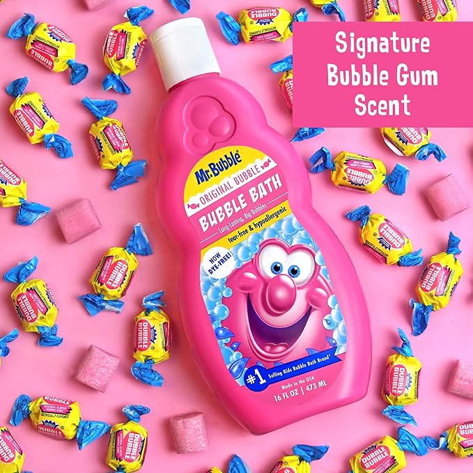 Mr. Bubble Original Bubble Bath - Great for Your Baby, Kids, and Adults - Hypoallergenic, Tear Free Bubble Bath Solution (2 Bottles, 16 fl oz Each)