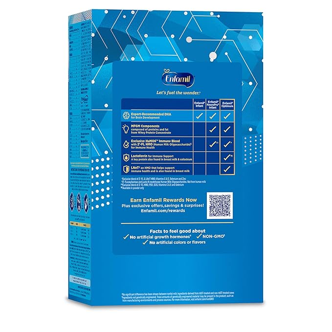 Enfamil Optimum (Enspire), Our Closest Formula to Breast Milk, Immune-Supporting Lactoferrin and Brain-Supporting DHA Baby Formula, Powder 30 Oz Refill (Pack of 3)