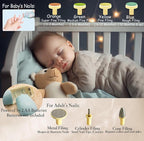 Baby Nail Trimmer 21 in 1, Usage Labeled Case & 13 Extra Replacement Tools, Royal Angels Baby Electric Nail File, Baby Nail Care, Nail Clipper Newborn Toddler Toes & Fingernails Nail Kit (Yellow)