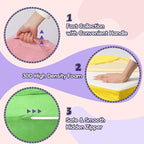 4 Piece Foam Climbing Blocks for Toddlers, Baby Climbing Gym with Ultra High Density Foam for Crawling and Sliding, Indoor Soft Play Set for Infant, Babies & Kids - Multicolor (Multicolor B, 4-Piece)