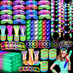 282 PCS Glow in the Dark Party Supplies, 18 Foam Sticks, 18 LED Glasses, 200 Glow Sticks, 30 Finger Lights, 8 Bunny Ear Headband and 8 LED Cat Ear Headband for Wedding,Birthday,Concert,New Year
