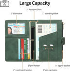 Passport Holder for Travel Rfid Passport Wallet for Women Men with Zipper Pocket Pen Sim Card Holders Slim Travel Accessories