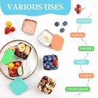 Stainless Steel Snack Containers for Kids,7.2oz Easy Open Leak Proof Reusable Snack Box Container with Lids,Small Lunch Containers for Meal Prep,School,Picnic and Travel-3Pack