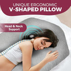 PILLANI Pregnancy Pillows for Sleeping - V C U Shaped 57inch Full Body Pillow with Removable Washable Cover, Cooling Maternity Pillow for Pregnant Women, Support for Back Belly Legs Hip