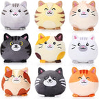 Libima 9 Pcs Mini Stuffed Animals Keychains 3.15 Inch Small Plush Cute Ornaments Bulk Toys for Baby Shower Birthday Party Decors Gift Bags Fillers Halloween Christmas Basket Stuffers(Cat)