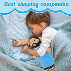 11.8inch Brown Jesus Plush Doll Guardian Baptism Stuffed Plushie Savior Toy Gifts for Church Sunday School Religious Easter Gift (Blue)