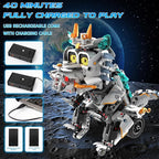 STEM Building Toys for Kids 6-14, Remote & APP Controlled 3in1 STEM Dinosaur Motorcycle Robot Building Kit for Kid with Music Spray, 646 Pcs Building Blocks Set Birthday Xmas Gift Ideas for Boys Girls