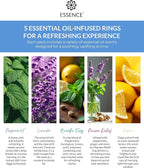 Essence Nasal Diffuser New Mommy Bundle – Essential Oil Silicone Nose Rings for Morning Sickness & Motion Sickness Support – Wearable Blends Pack for Pregnancy & Travel