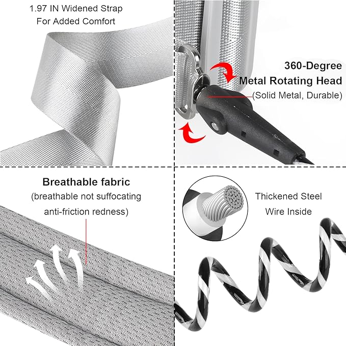 Accmor Toddler Waist Leash + Anti Lost Wrist Link with Lock, Hands-Free Baby Safety Belt Kids Elopement Leash Child Secure Public Walking Tether for Two Children & Special Needs ADHD/ASD Autistic