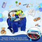 Accmor Toddler Leash Backpack with Anti Lost Wrist Link, Cute Dinosaur Bag with Removable Little Pouch Children Safety Walking Harness, Kids Travel Essential Mini Back Pack with Tether for Baby Boys