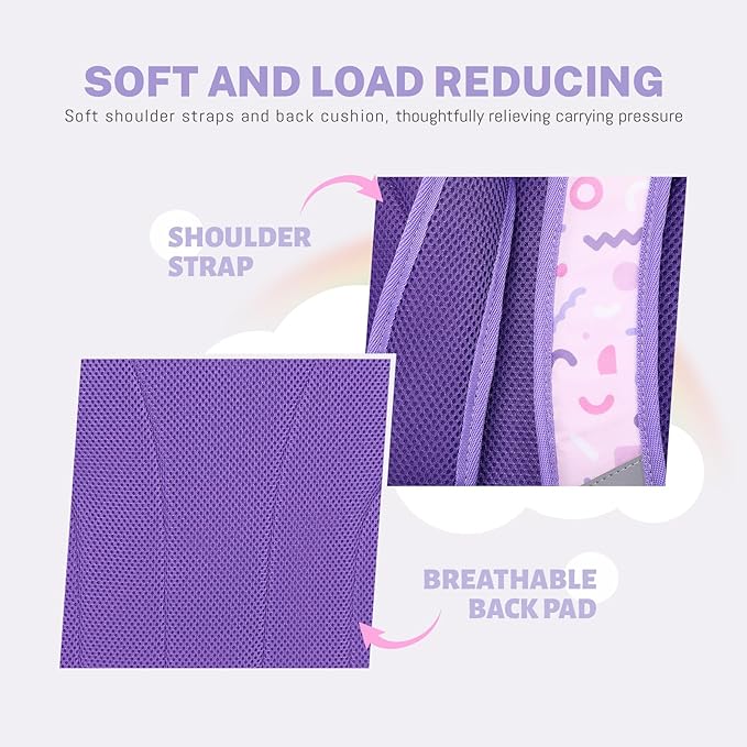 mygreen 3PCS Kids Backpack Set - Waterproof Bookbag with Lunch Box for Girls Ages 3-12, Adorable Cartoon Prints for School & Outdoor Use Green Mermaid