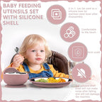 13 Pack Silicone Baby Feeding Set, BPA-Free Toddler Feeding Supplies, Include Suction Plates, Baby Bowls, Silicone Fork & Spoon, and More, First Stage Baby Dish Set - 6+ Months