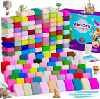 A‌RTPAR Air Dry Clay 156 Colors,Modeling Magic Clay for Kids Bulk Kit, Soft & Non Sticky,Non-Toxic Art and Crafts Supplies for Classroom Projects, Creative Toys Family Party Games for Boys & Girls