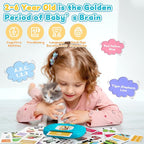 Toddlers Talking Flash Cards with American accent & 288 Sight Words, Speech Therapy Toys for 3 4 5 6 Years Old Boys and Girls, Learning Educational Montessori Sensory kit, Kids Birthday Gifts