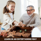 ropoda Shut The Box Game, Upgraded 12 Numbers Wooden Board Games for Adult and Kids, Shut The Box Dice Game -Addition Training, Fun for Family Game Night,Vintage Style