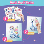 Sticker Dress Up Unicorn - Kids Activity Book Learn Fashion Design for Unicorn with Guides and 250+ Reusable Stickers. Gift for Girls Ages 5,6,7,8