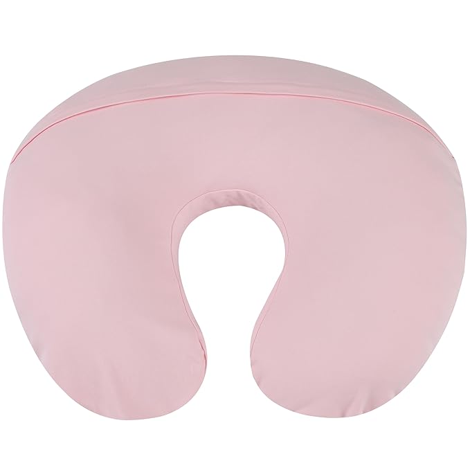 Onacosht 100% Organic Cotton Nursing Pillow Cover Soft Breathable Jersey Feeding Pillow Slipcover Fits Standard Infant Nursing Pillow for Baby Boy and Girl, Pink