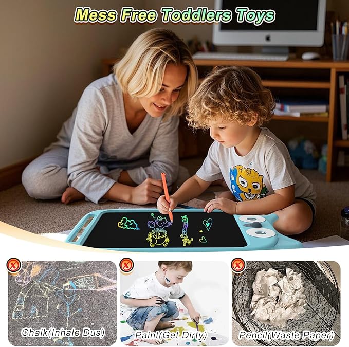 10 Inch LCD Writing Tablet, Erasable Doodle Board Toy, Cute Owl Drawing Pad for Kids Ages 2-6 - Educational Christmas Birthday Gift (Owl)