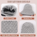 Baby Knit Mittens Toddler Boys Girls Gloves Winter Infant Newborn No Scratch Mitten 0-3 Years