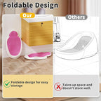 Baby Bathtub Support for Babies 0-6 Months, Foldable Portable Infant Bathtub, Ergonomic Mesh Baby Bath Tub, Pink
