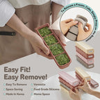 4 Section-1.7oz Gray 100% Food Grade Silicone Ice Cube Tray Food Container with Airtight Locking Lid, Fruit Vegetable Purees, Breastmilk Storage for Baby & Toddler Food | BPA Free Korea Made