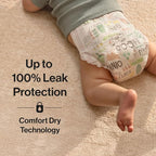 The Honest Company Clean Conscious Diapers for Delicate Skin | Up to 100% Leakproof | Hypoallergenic, Fragrance Free | Fall '25 Limited Edition Prints | Club Box, Size 6 (35+ lbs), 40 Count