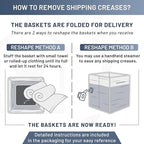 NaturalCozy Storage Cubes 9”x9”x7”Cotton Rope Woven Baskets for Organizing 3-Pack | 9 Inch Cube Storage Bin | Small Basket for Shelf Nursery, Pantry, Decorative Plant, Bathroom Closet, Toy Gift