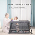 Pamo Babe Travel Crib - Lightweight Baby Playpen with Bassinet, Portable Mini Playard