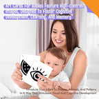 50PCS High Contrast Baby Flashcards, 100 Pages Black & White Visual Stimulus Flash Cards, Brain Development Cards Set Montessori Sensory Toys for Infants Newborn Boy Girl Baby Tummy Time (0-3 Months)