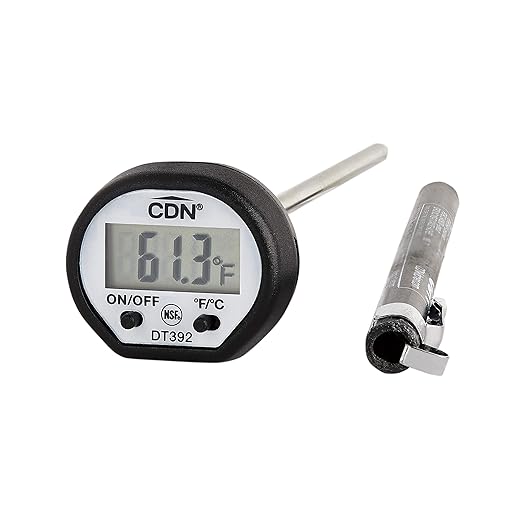 CDN Digital Thermometer | NSF Certified | ProAccurate® | 5" Stem with Protective Sheath | For Meat, Poultry, Candy | Easy One-Button Operation | DT392
