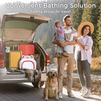 Baby Bathtub, Collapsible Newborn Bathtub for Infant to Toddler 0-24 Months with Soft Cushion and Thermometer,Portable Travel Newborn Tub with No-Slip Feet, Baby Shower Gifts,Pink